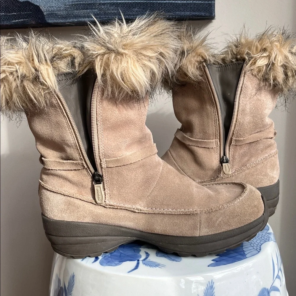 Sorel‎ Northern Lite Boots Zipper Suede Faux Fur Winter Thinsulate